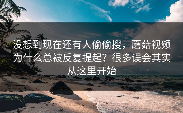 没想到现在还有人偷偷搜，蘑菇视频为什么总被反复提起？很多误会其实从这里开始
