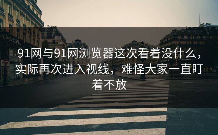 91网与91网浏览器这次看着没什么，实际再次进入视线，难怪大家一直盯着不放